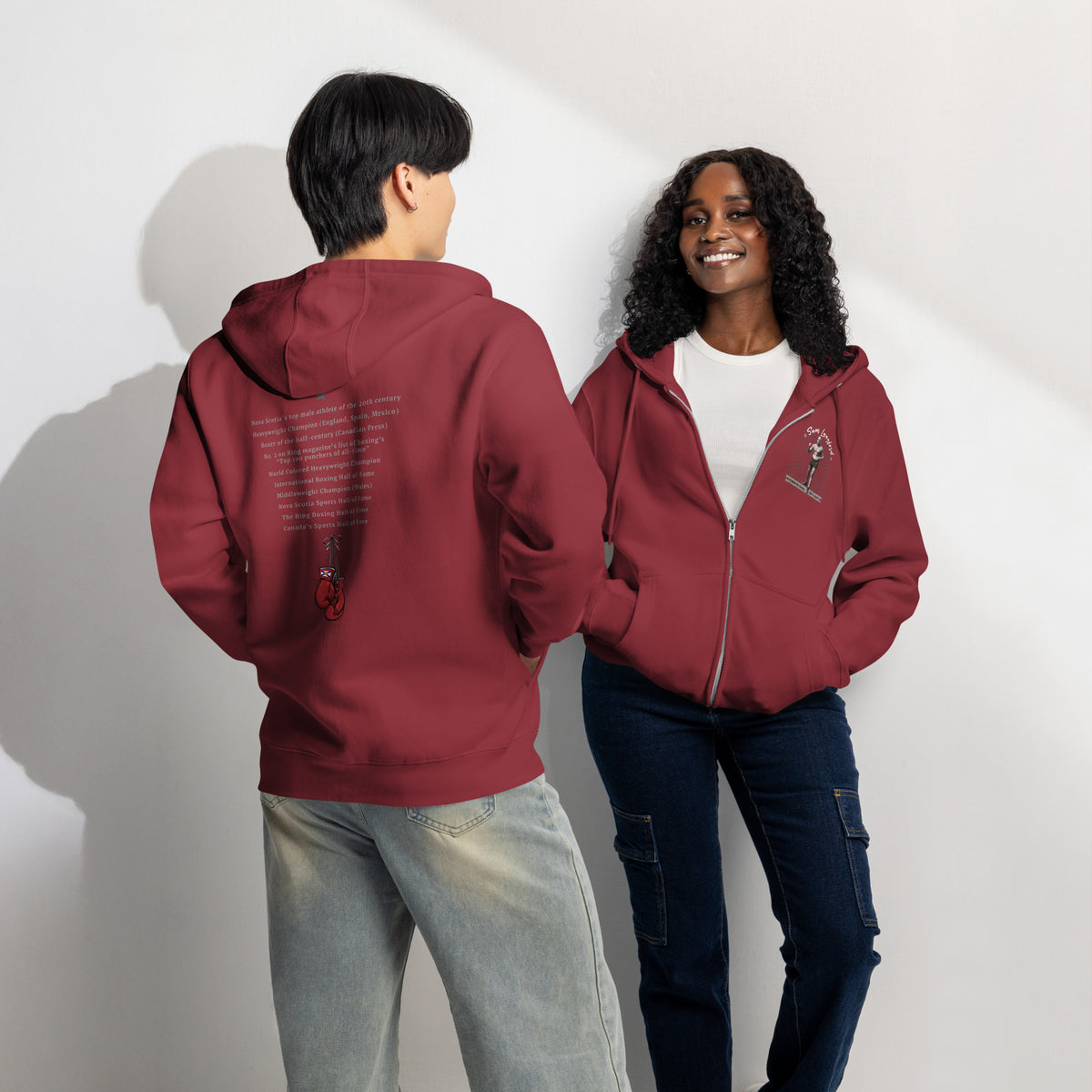 Premium full zip Sam Langford hoodie – Scotian Hip Hop